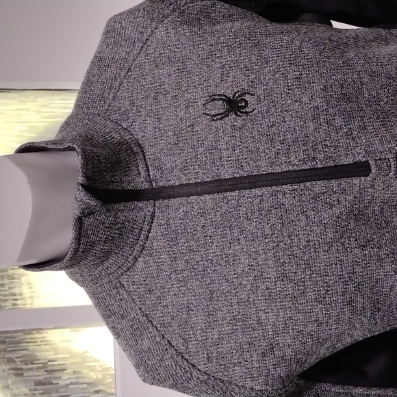 Spyder black and grey zip pullover. Large. Mint condition - Picture 1 of 9